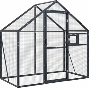 vidaXL Κλουβί Ανθρακί 179 x 100 x 185 εκ. από Αλουμίνιο