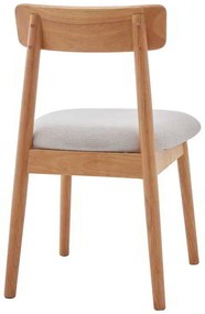 Καρέκλα Tullo pakoworld rubberwood σε φυσική απόχρωση 46x45x78εκ