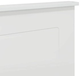 vidaXL Κεφαλάρι Γυαλιστερό Λευκό 150 cm Επεξεργασμένο ξύλο