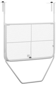 vidaXL Τραπέζι Μπαλκονιού Λευκό 60x40 εκ. Ατσάλι