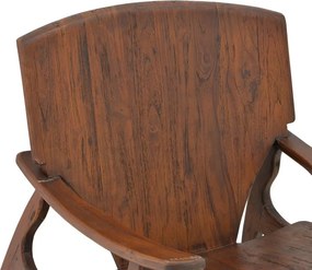 Πολυθρόνα Brazin καρυδί teak ξύλο 72x71x77εκ 72x71x77 εκ.