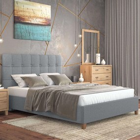 Κρεβάτι Nο64 140x200x111cm Light Grey Double