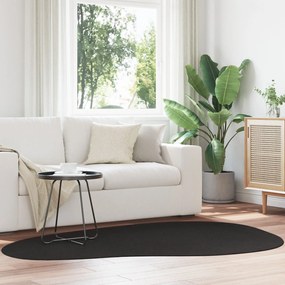 vidaXL Χαλιά Μαύρο Πολυπροπυλένιο 140 x 200 εκ Χαλιά χώρου Ωοειδές