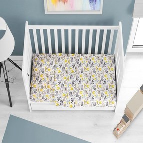 Σεντόνι Βρεφικό Dinosaur 516 Grey DimCol Crib 80x110cm 100% Βαμβάκι