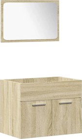 vidaXL Σετ Επίπλων Μπάνιου 5 Τεμαχίων Sonoma Δρυς Επεξεργασμένο Ξύλο