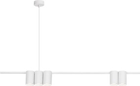 Κρεμαστό Φωτιστικό Ράγα με Σποτ Genesis 150cm Λευκό