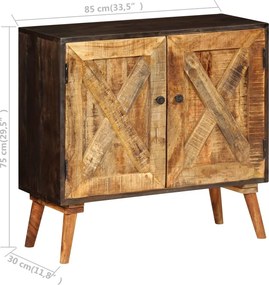 vidaXL Ντουλάπι 85 x 30 x 75 εκ. από Μασίφ Ξύλο Μάνγκο