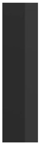 Έπιπλο Τηλεόρασης Κρεμαστό Μαύρο 37x37x142,5 εκ. Μοριοσανίδα - Μαύρο