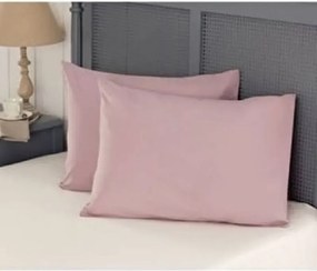 Σετ 2 τεμαχίων λινές μαξιλαροθήκες με φερμουάρ από βαμβάκι 50x70 cm - Λιλά 50 x 70
