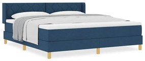 vidaXL Κρεβάτι με Ελατήρια με στρώμα Μπλε 180 x 200 cm ύφασμα