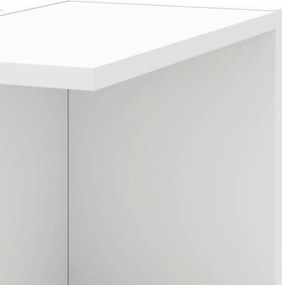 vidaXL Γωνιακή Ραφιέρα Τοίχου Λευκή 36,5x36,5x140 εκ. Επεξ. Ξύλο