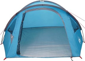 vidaXL Θόλος Τέντα 4 άτομο 308 x 268 x 130 εκ. Αδιάβροχο Μπλε ταφτάς
