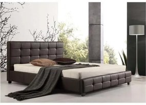 FIDEL κρεβάτι διπλό Ξύλο/PU Σκ.Καφέ 168x215x107 (Στρώμα 160x200)cm Ε8053,2