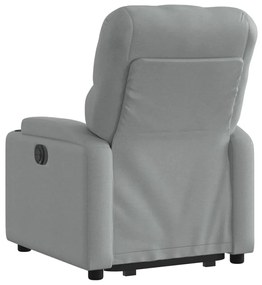 vidaXL Πολυθρόνα Ηλεκ. Ανακλινόμενη Ανύψωση Αν. Γκρι Υφασμάτινη