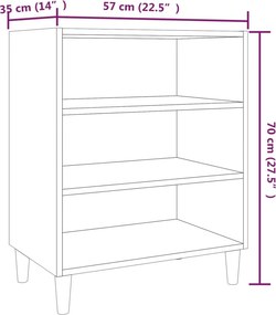 vidaXL Ραφιέρα Καφέ Δρυς 57 x 35 x 70 εκ. από Επεξεργασμένο Ξύλο