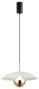 Κρεμαστό Φωτιστικό Οροφής LED 9W 3000K 182x30 Valia Viokef 4292301 Λευκό-Χρυσό