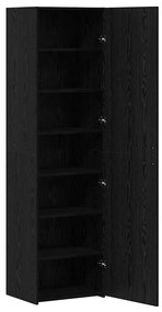 vidaXL Highboard Μαύρη δρυς 50 x 42.5 x 185 εκ. Επεξεργασμένο ξύλο
