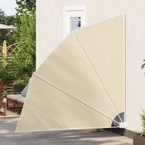 vidaXL Αδιάφανο σκίαστρο μπαλκονιού Μπεζ 210 x 210 cm ύφασμα