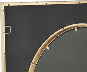 Τοίχο καθρέφτη Home ESPRIT Λευκό Χρυσό Σίδερο Καθρέφτης 100 x 4 x 100 cm