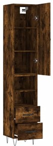 vidaXL Ντουλάπι Καπνιστή δρυς 34,5x34x180 εκ. από Επεξεργασμένο Ξύλο