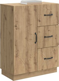 vidaXL Πλαϊνό γραφείο Artisan Δρυς 66 x 34,5 x 87 εκ.
