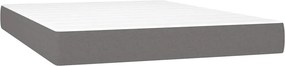 vidaXL Κρεβάτι Boxspring με Στρώμα Σκούρο Γκρι 140x190 εκ. Υφασμάτινο
