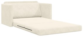 vidaXL Καναπές Κρεβάτι 2-σε-1 Κρεμ 124x204x61 εκ Βελούδο