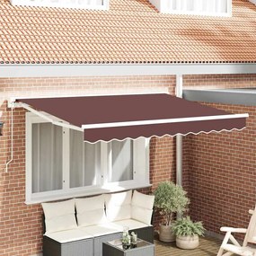 vidaXL Σκελετός Τέντας Καφέ 300 x 200 cm Πολυεστέρας με Επικάλυψη PU