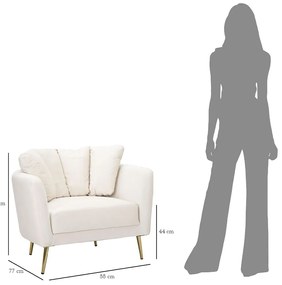 Πολυθρόνα Μπεζ KIEV 88x77x74