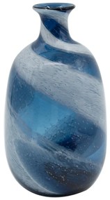 Artekko Mayron Βάζο Διακοσμητικό Γυάλινο Μπλε/Λευκό (19x19x40)cm