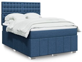 ΚΡΕΒΑΤΙ BOXSPRING ΜΕ ΣΤΡΩΜΑ ΜΠΛΕ 140X200 ΕΚ. ΥΦΑΣΜΑΤΙΝΟ 3294011