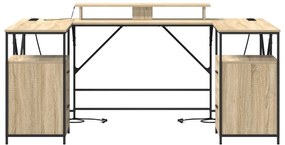 vidaXL Γραφείο Sonoma Oak 182 x 101 x 87.5 εκ. Επεξεργασμένο ξύλο