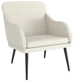 vidaXL Πολυθρόνα Κρεμ 63x76x80 εκ. Βελούδινη