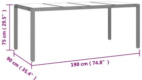 vidaXL Σετ Τραπεζαρίας Κήπου 9 τεμ. Μπεζ Συνθετικό Ρατάν με Μαξιλάρια