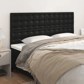 vidaXL Κεφαλάρι Μαύρο 200x5x118/128 εκ. από Συνθετικό Δέρμα