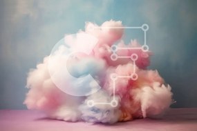 Intra Συλλεκτικό Ξύλινο Παζλ Plywood  4mm - Cotton Candy in the Sky - Sweet Treats Image Σε Ξύλινο Κουτί - Διαστάσεις: 10x10 cm – 25 κομμάτια