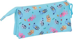 Τριπλή Κασετίνα Bluey Sky μπλε 22 x 12 x 3 cm