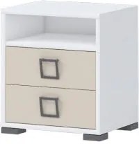 Κομοδίνο Riddle-Λευκό-Sand