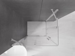 Mexen Velar Δίδυμη καμπίνα ντους συρόμενη 90 x 80 cm, διαφανής, χρώμιο