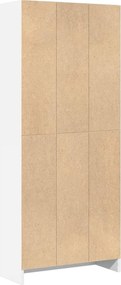 vidaXL Βιβλιοθήκη Λευκή 60x24x143 εκ. από Επεξεργασμένο Ξύλο