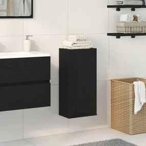 vidaXL Ντουλάπι Τοίχου Μαύρο Δρυς 32x20x67 εκ. από Τεχνητό Ξύλο