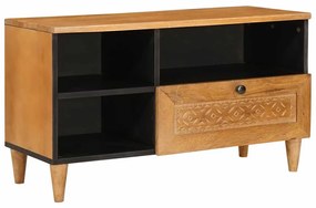 vidaXL Ντουλάπι TV Ανοιχτό καφέ 80 x 33 x 46 εκ Μασίφ ξύλο μάνγκο