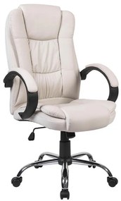 Καρέκλα Γραφείου 2043 Fylliana Λευκό Τεχνόδερμα 63.5x68x121 εκ. 63.5x68x121 εκ.