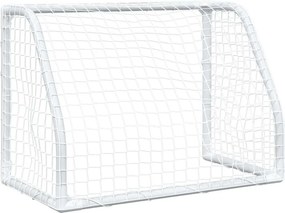 vidaXL Τέρματα Παιδικά 2 Τεμ. Λευκά 64x35x48 εκ. Μεταλλικά με Μπάλα