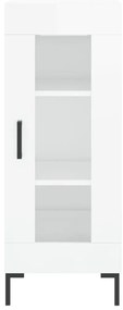 vidaXL Ντουλάπι Γυαλιστερό Λευκό 34,5x34x90 εκ. Επεξεργασμένο Ξύλο