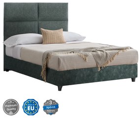 ΚΡΕΒΑΤΙ MILO ΑΠΟ ΠΡΑΣΙΝΟ ΥΦΑΣΜΑ τύπου NUBUCK HM646.27 ΓΙΑ ΣΤΡΩΜΑ 120x200 εκ. (1 Τεμμάχια)