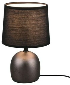 Φωτιστικό Επιτραπέζιο Malu R50802667 1xE14 40W Φ16cm 26cm Nickel-Black RL Lighting Ceramic,Fabric