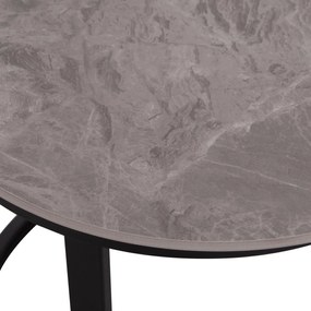 Τραπεζάκια σαλονιού TALOS Σετ 2 τμχ. Κεραμικό TOP με Όψη Γκρί Μαρμάρου Φ70 + Φ50εκ. 70x70x45.5 εκ.