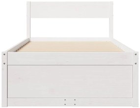 vidaXL Σκελετός Κρεβ. Χωρίς Στρώμα Λευκό 90x200 εκ Μασίφ Πεύκο