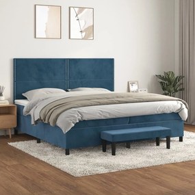 ΚΡΕΒΑΤΙ BOXSPRING ΜΕ ΣΤΡΩΜΑ ΣΚΟΥΡΟ ΜΠΛΕ 200X200 ΕΚ. ΒΕΛΟΥΔΙΝΟ 3137807